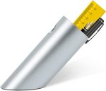 KayYuki Office Modern Art Pen Holder Aluminum Alloy Tilt Pen Holder Handicraft Office Desktop Accessories Pencil Cup Office Storage Pen Cup(Silver)